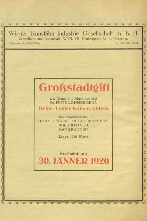 Póster de Großstadtgift