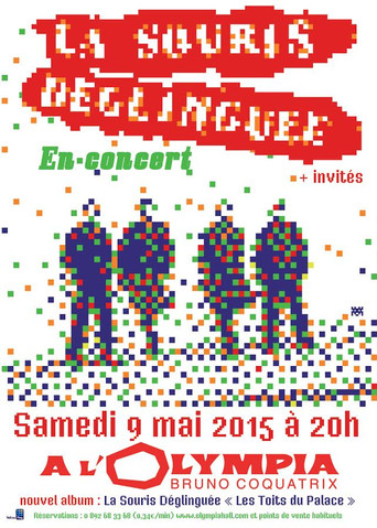 Póster de La Souris Déglinguée + invités à l'Olympia 35 ans
