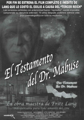 Póster de Das Testament des Dr. Mabuse
