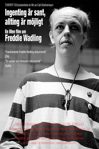Póster de Ingenting är sant, allting är möjligt – en liten film om Freddie Wadling