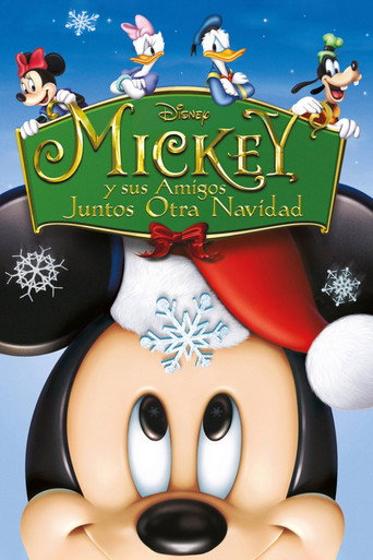 Póster de Mickey y sus amigos juntos otra Navidad