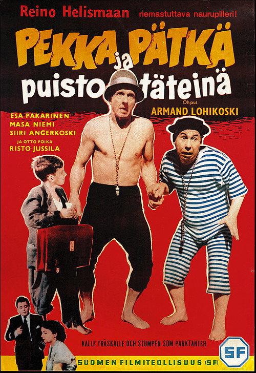 Póster de Pekka ja Pätkä puistotäteinä