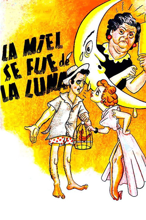 Póster de La miel se fue de la luna