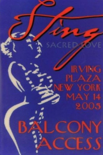Póster de Sting Live At Irving Plaza