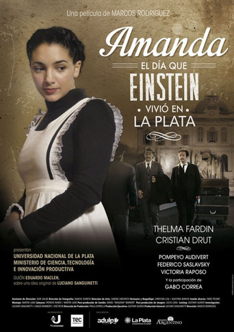 Póster de Amanda, el día que Einstein vivió en La Plata