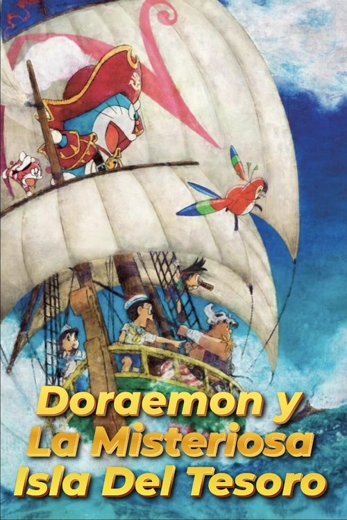 Póster de Doraemon en la misteriosa isla del tesoro