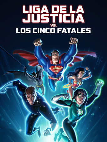 Póster de La Liga de la Justicia vs los cinco fatales