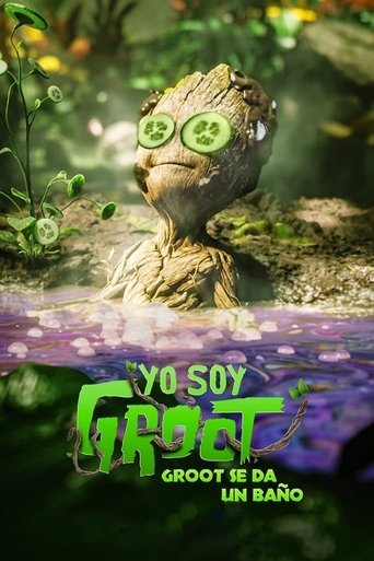 Póster de Groot se da un baño