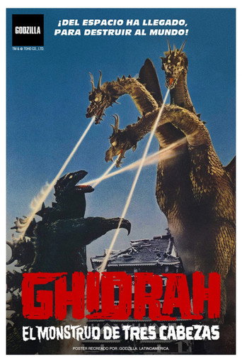 Póster de Ghidrah, el monstruo de tres cabezas